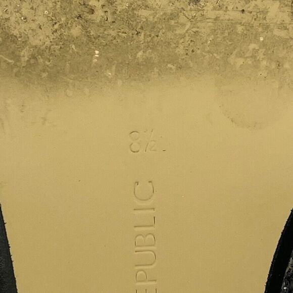 Banana Republic Heels Pumps Womens 8.5 Black White Tweed Fabric Leather - Picture 4 of 12